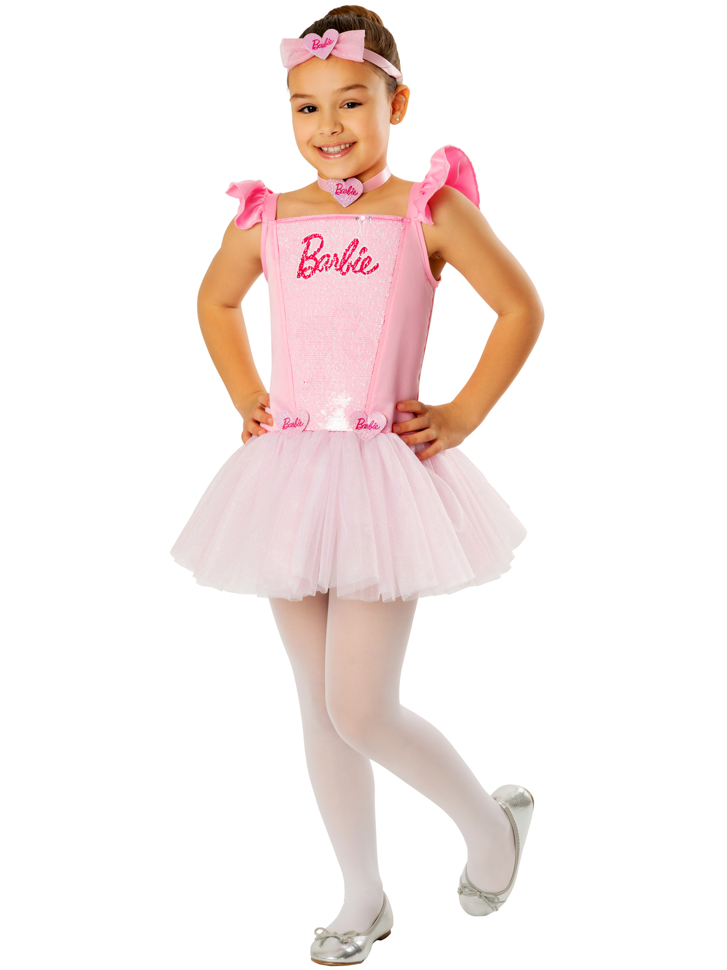 Déguisement luxe Barbie Ballerine Paillettes + collier + bandeau – Image 4