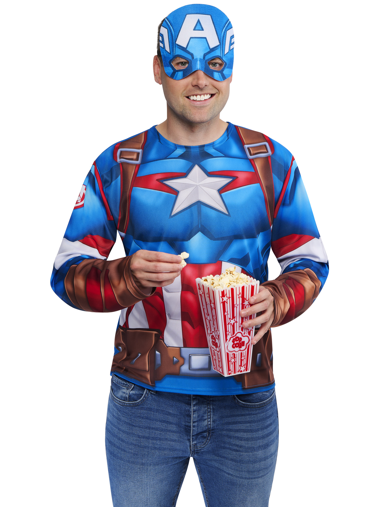Kit de déguisement top et masque adulte Captain America - Taille unique M/L – Image 7