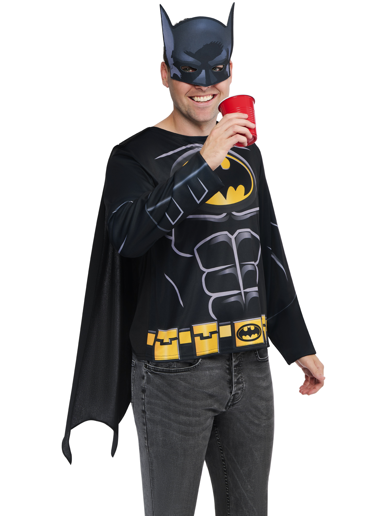 Kit de déguisement top et masque adulte Batman - Taille unique M/L – Image 6