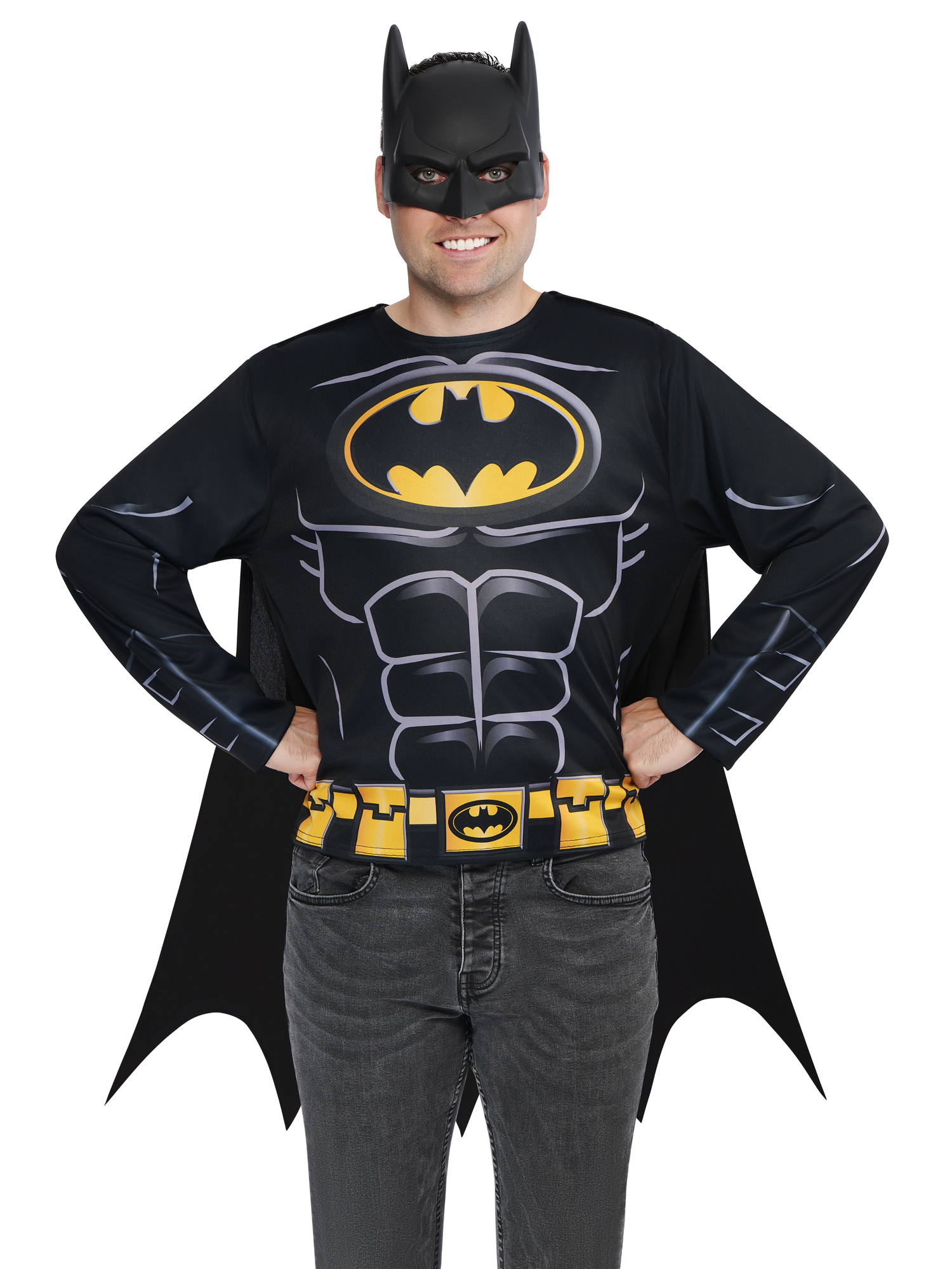 Kit de déguisement top et masque adulte Batman - Taille unique M/L – Image 7