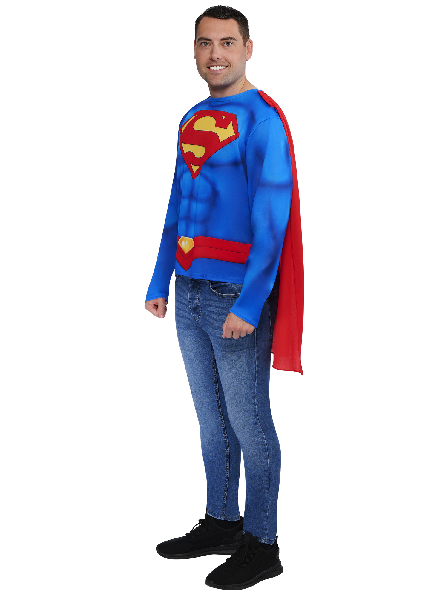 Kit de déguisement top et cape adulte Superman - Taille unique M/L – Image 4