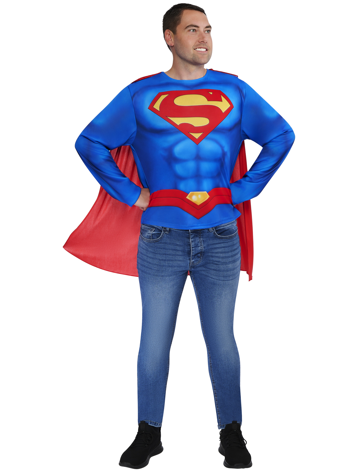 Kit de déguisement top et cape adulte Superman - Taille unique M/L – Image 5