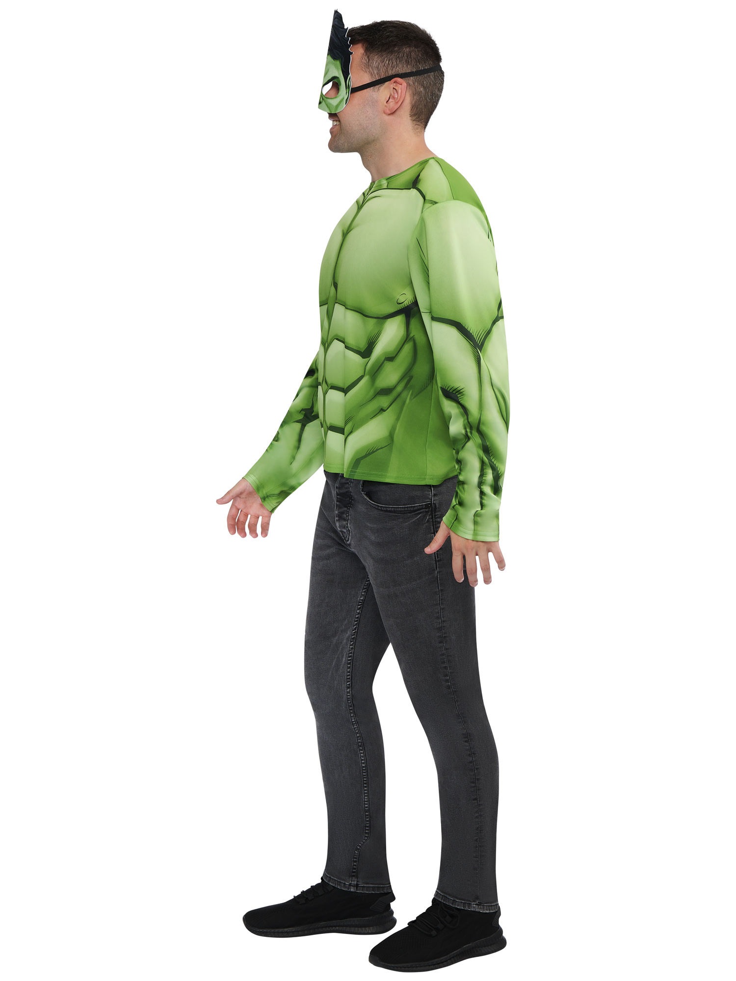 Kit de déguisement top et masque adulte Hulk - Taille unique M/L – Image 4
