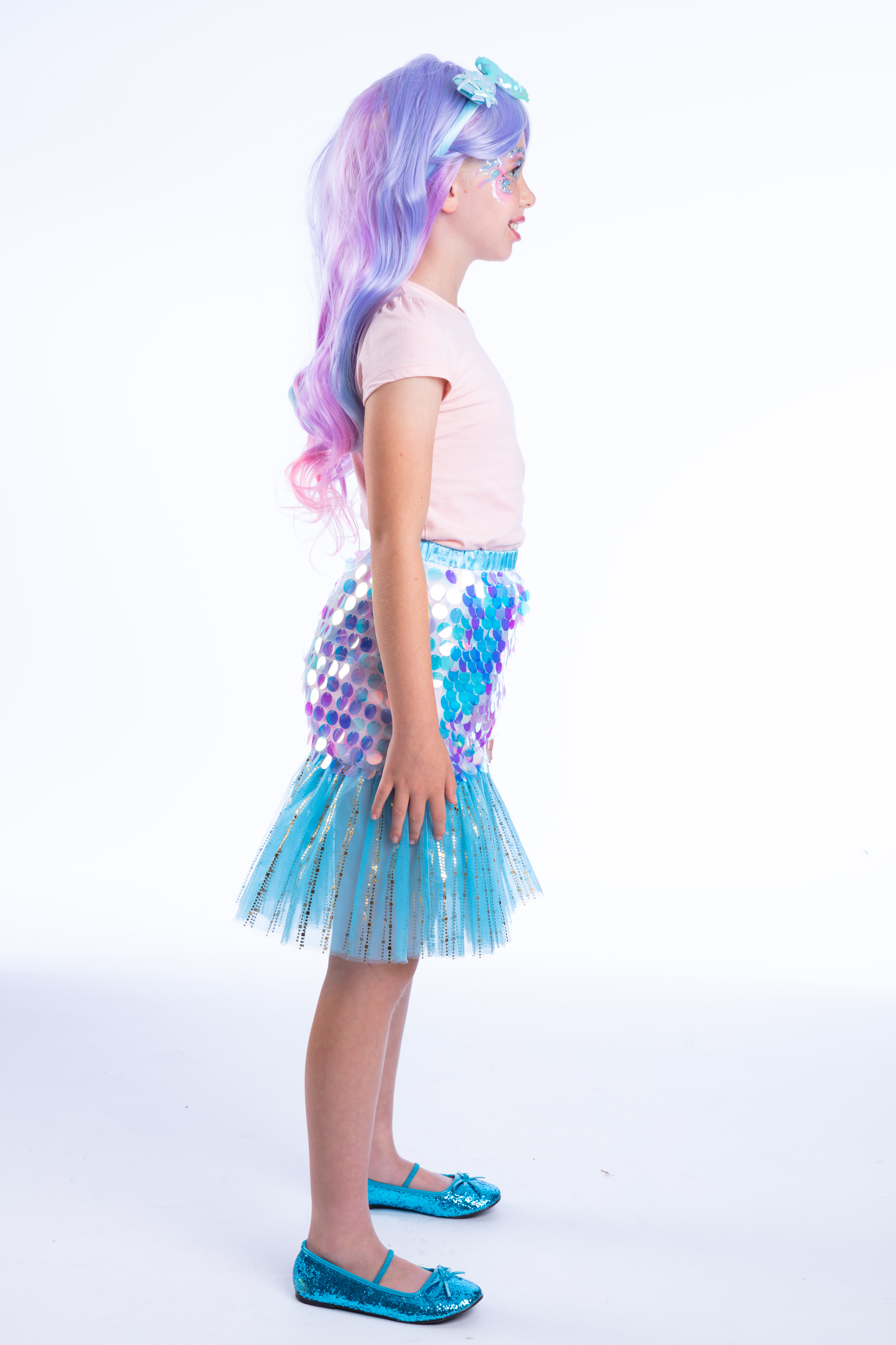 Set déguisement jupe et serre-tête sirène 5-8 ans – Image 3
