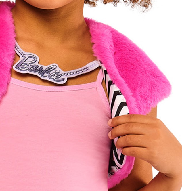 Set veste en fourrure et lunettes fashion Barbie taille unique 5-8 ans – Image 4
