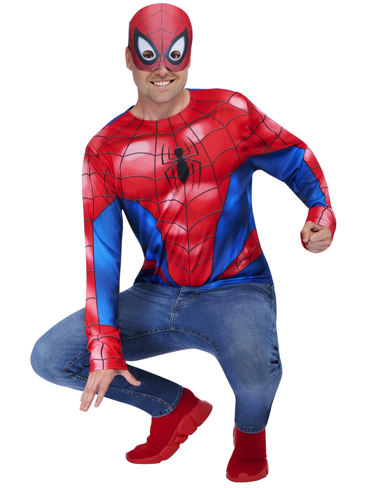 Kit de déguisement top et masque adulte Spider-Man - Taille unique M/L – Image 6