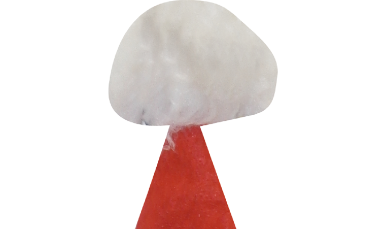 Bonnet de Père Noël rouge avec pompon – Image 3