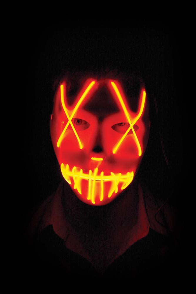 Masque Psycho Lumineux Rouge – Image 3