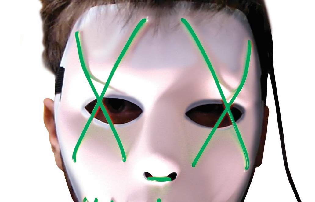 Masque Psycho Lumineux Vert – Image 3