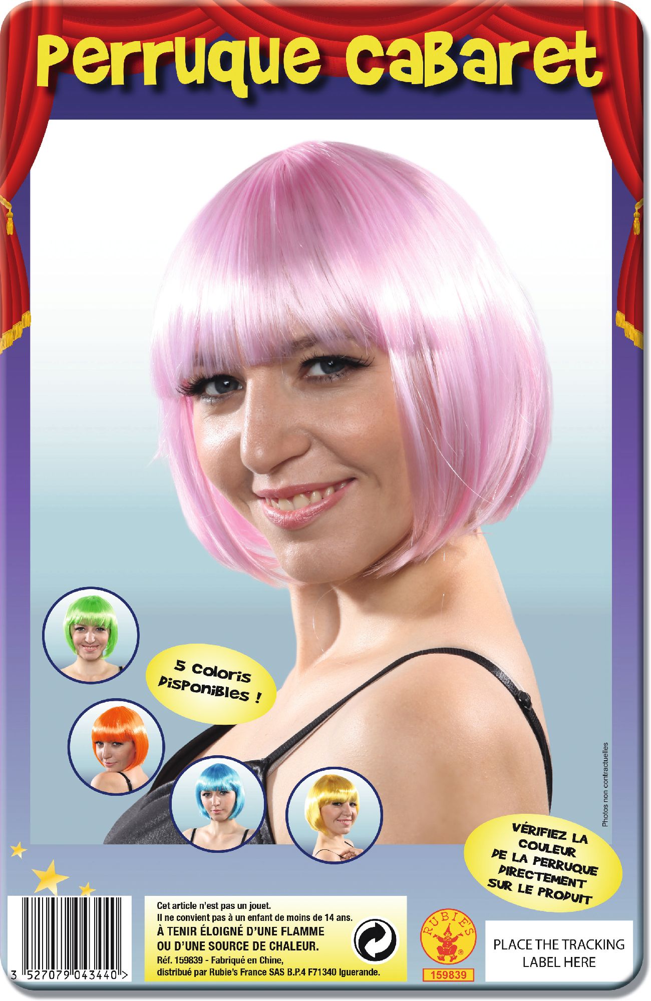 Perruque cabaret (coloris assortis) – Image 6