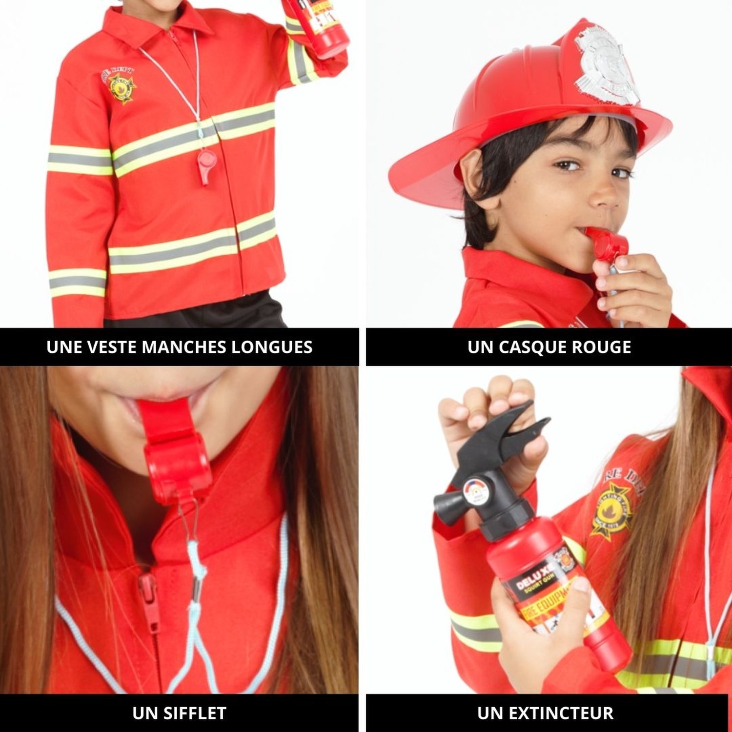 Kit de déguisement top et accessoires Pompier (5-8 ans) – Image 4