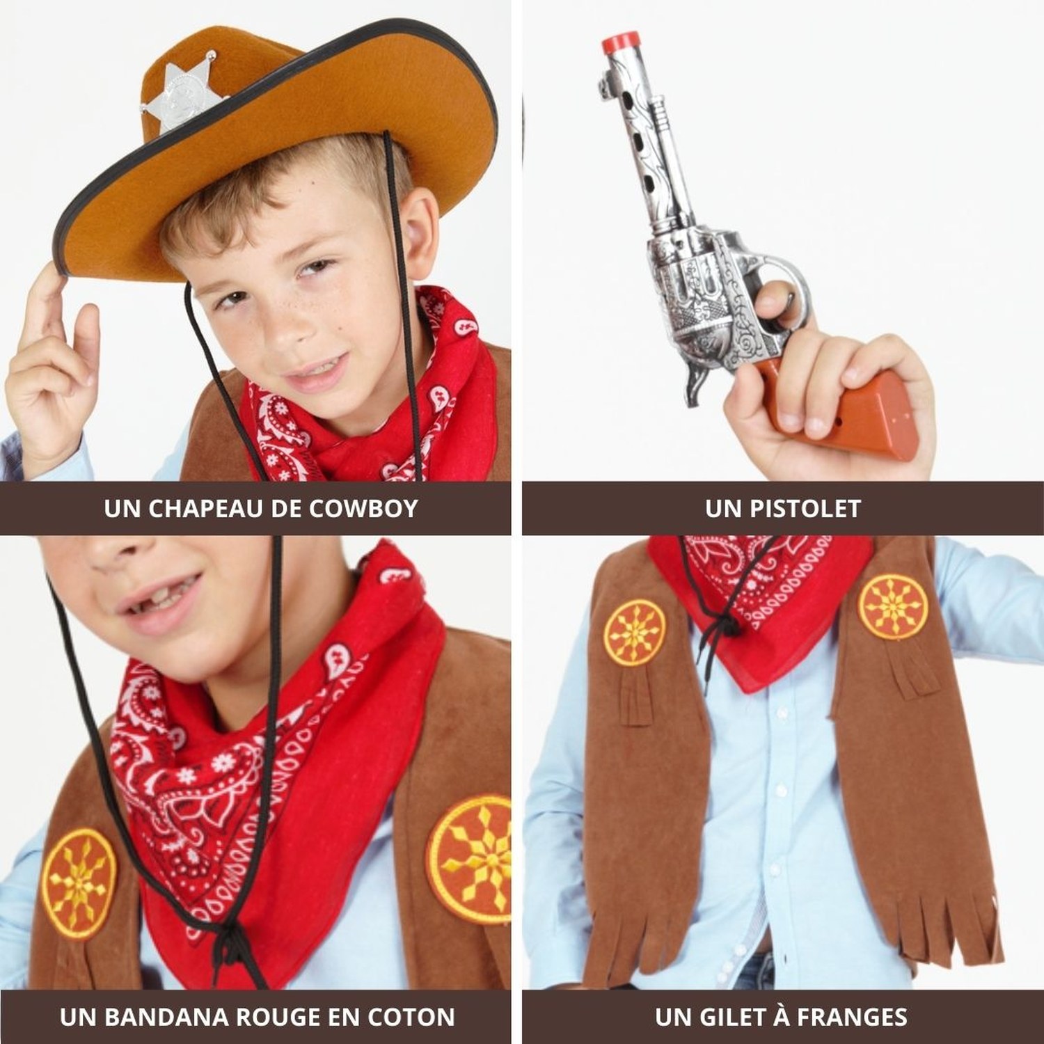 Kit de déguisement top et accessoires Cowboy (5-8 ans) – Image 5