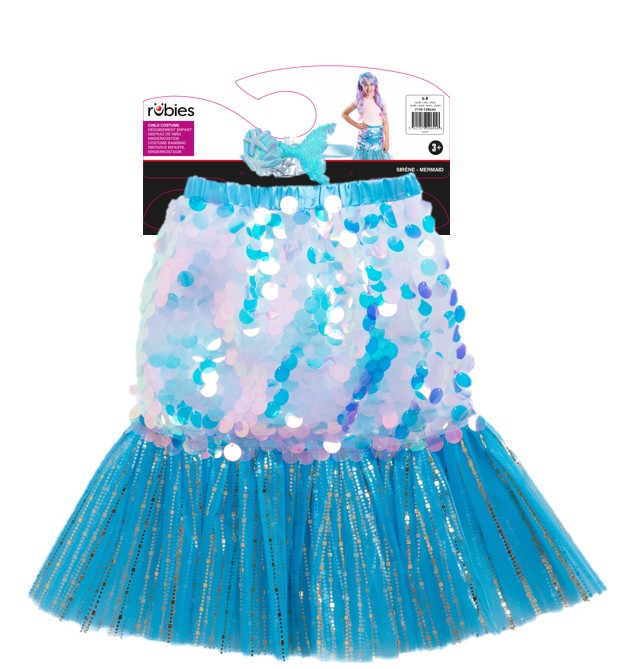 Set déguisement jupe et serre-tête sirène 5-8 ans – Image 6