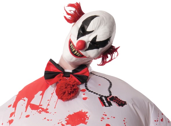 Déguisement adulte clown diabolique gonflable – Image 3