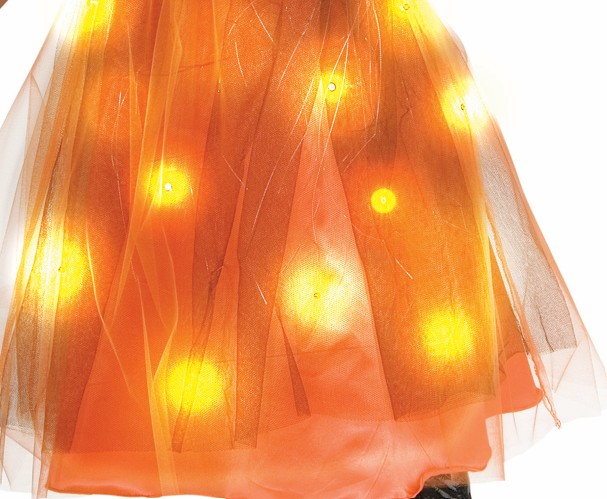 Déguisement Lumineux Sorcière orange (CINTRE) – Image 4