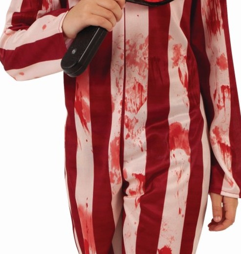 Déguisement Clown rayé rouge et blanc – Image 4